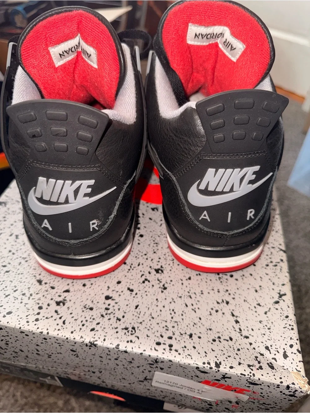 Air Jordan 4 Retro Bred Reimagined PREOWNED EXCELLENT SIZE 12 M OG BOX